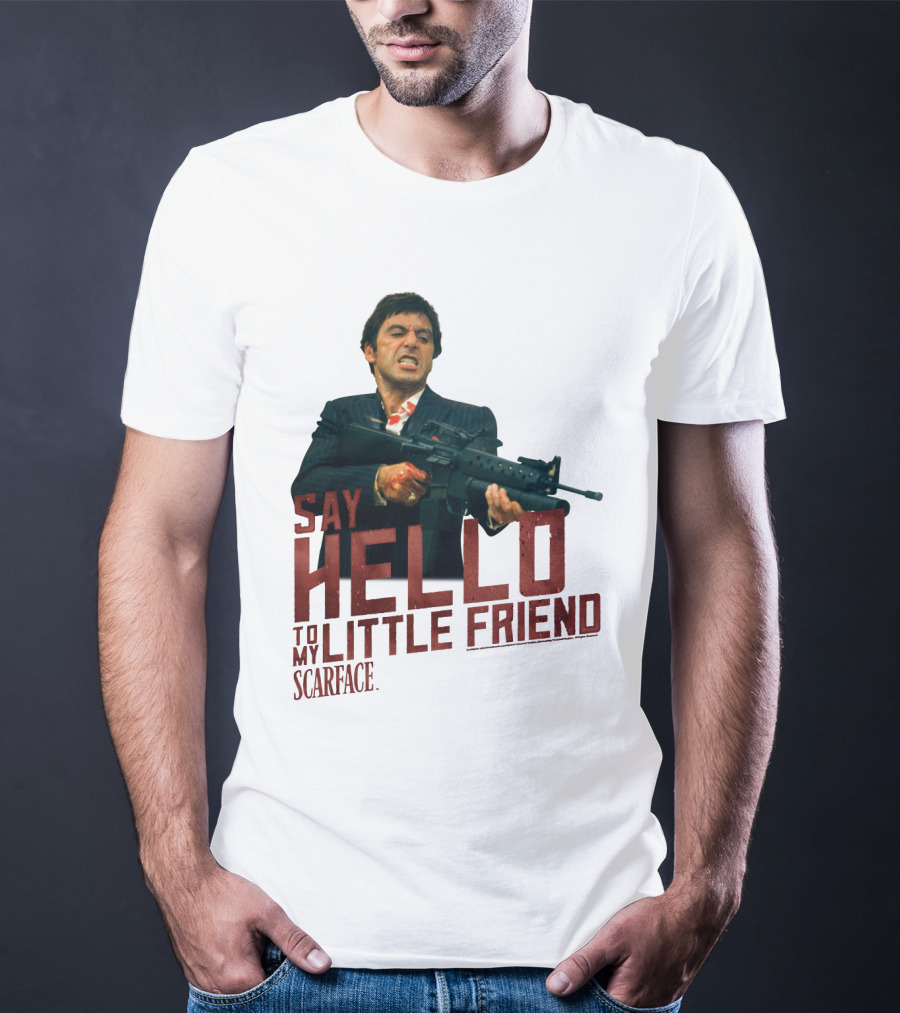 Say Hello To My Little Friend Scarface Movie Iconic Scene T-Shirt