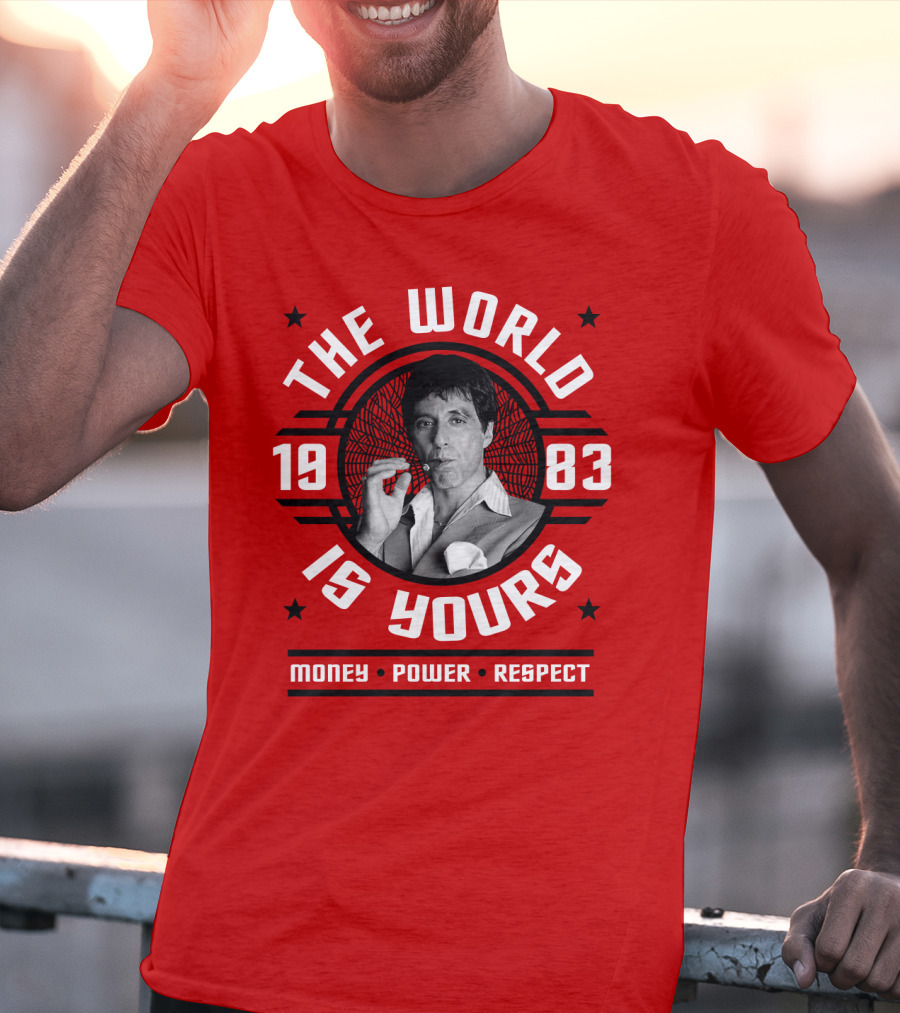 Scarface The World Is Yours 1983 Money Power Respect T-Shirt
