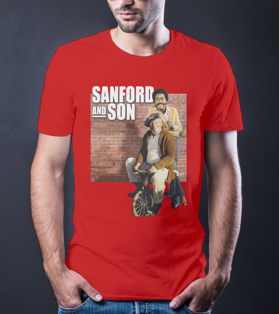 Sanford And Son Red Brick Wall Background T-Shirt