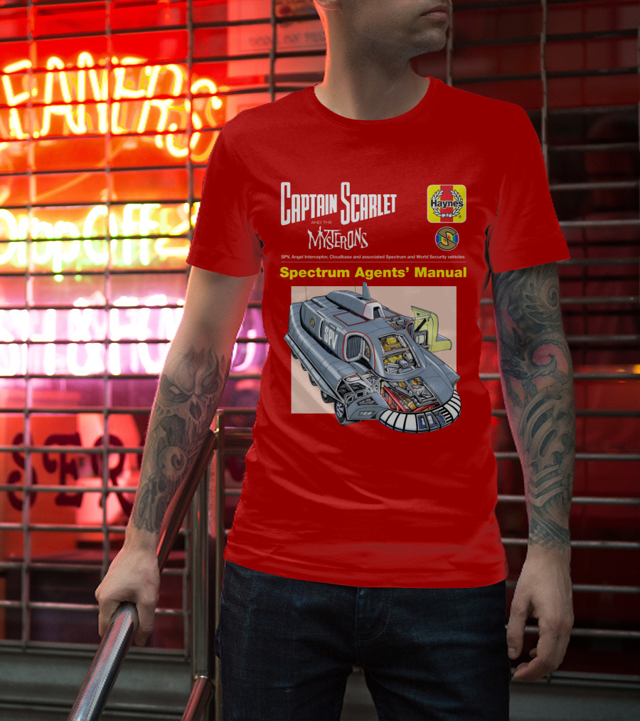 Captain Scarlet And The Mysterons Spectrum Agents' Manual SPV Haynes Cloudbase Spectrum World Security Vehicles T-Shirt