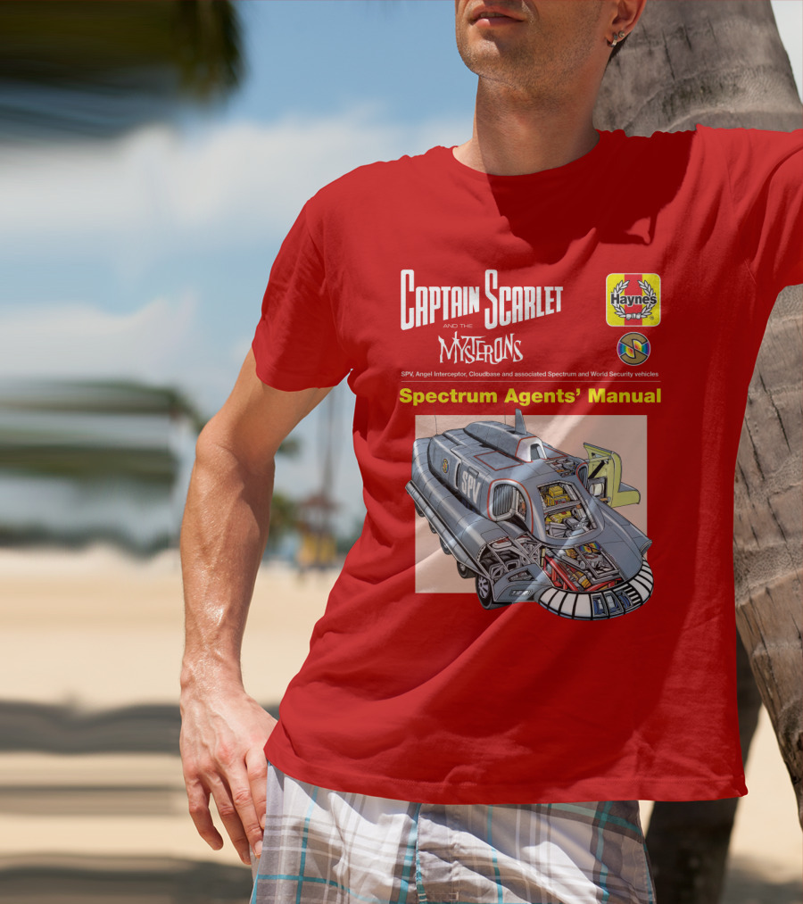 Captain Scarlet And The Mysterons Spectrum Agents' Manual SPV Haynes Cloudbase Spectrum World Security Vehicles T-Shirt