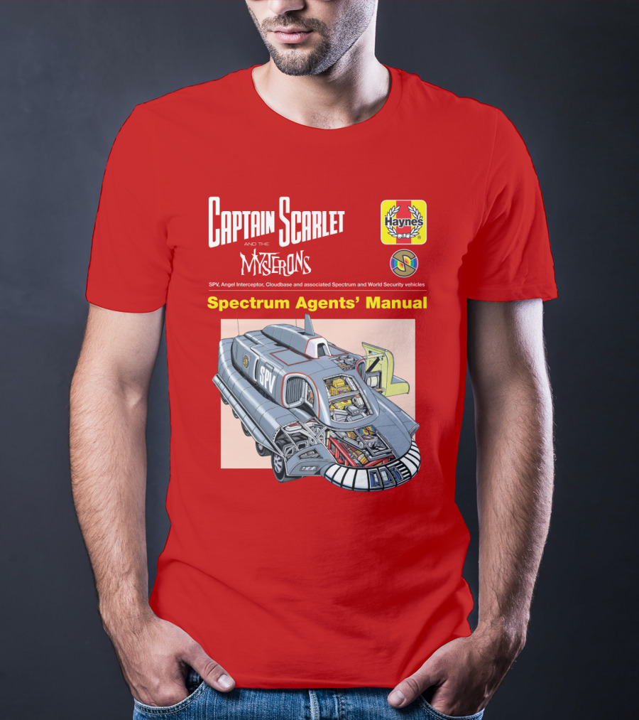 Captain Scarlet And The Mysterons Spectrum Agents' Manual SPV Haynes Cloudbase Spectrum World Security Vehicles T-Shirt