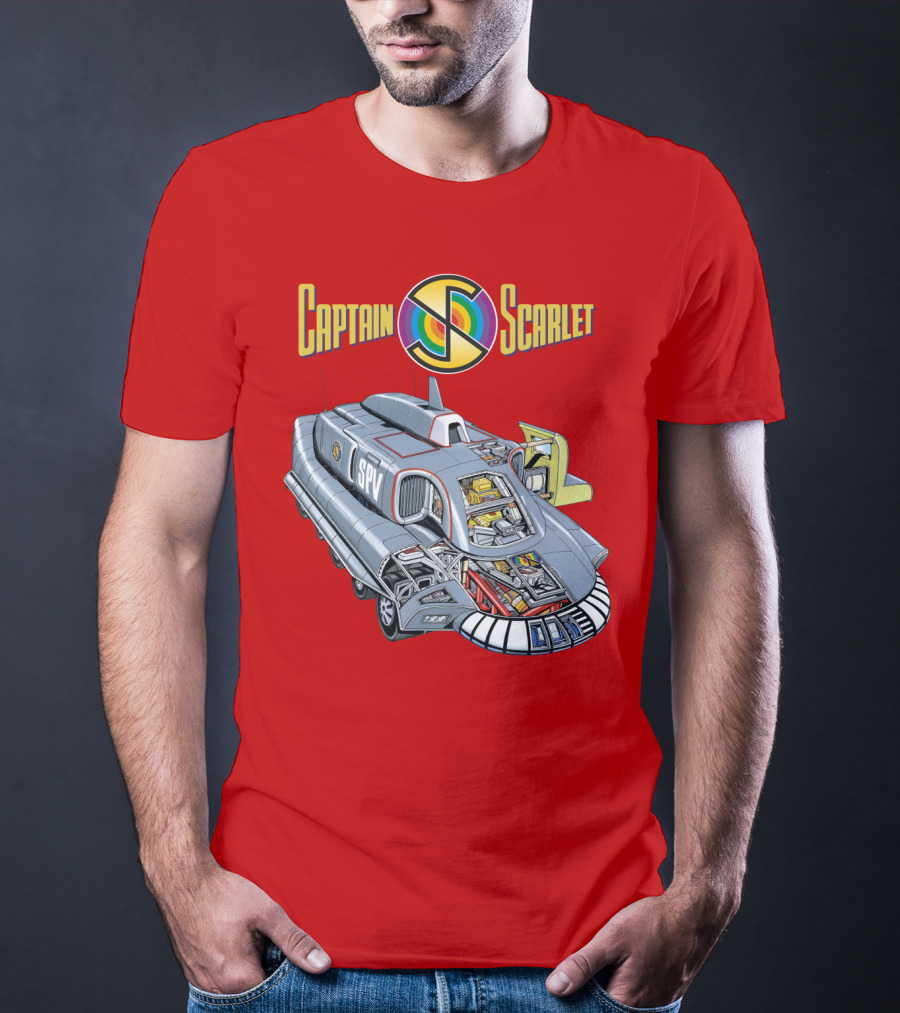 Captain Scarlet SPV Spectrum Pursuit Vehicle Blueprint T-Shirt