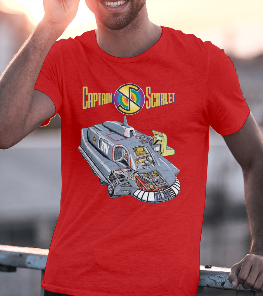 Captain Scarlet SPV Spectrum Pursuit Vehicle Blueprint T-Shirt