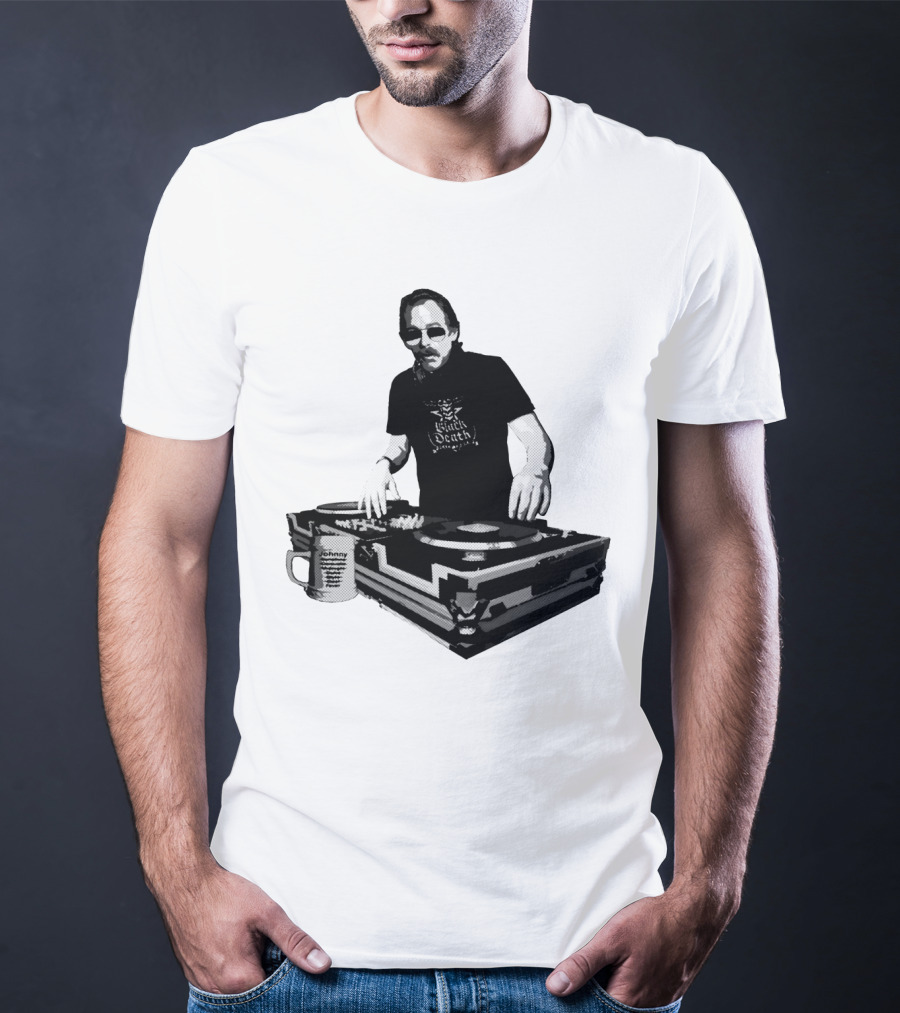 DJ Fever Black Death Coffee Turntable Maven T-Shirt