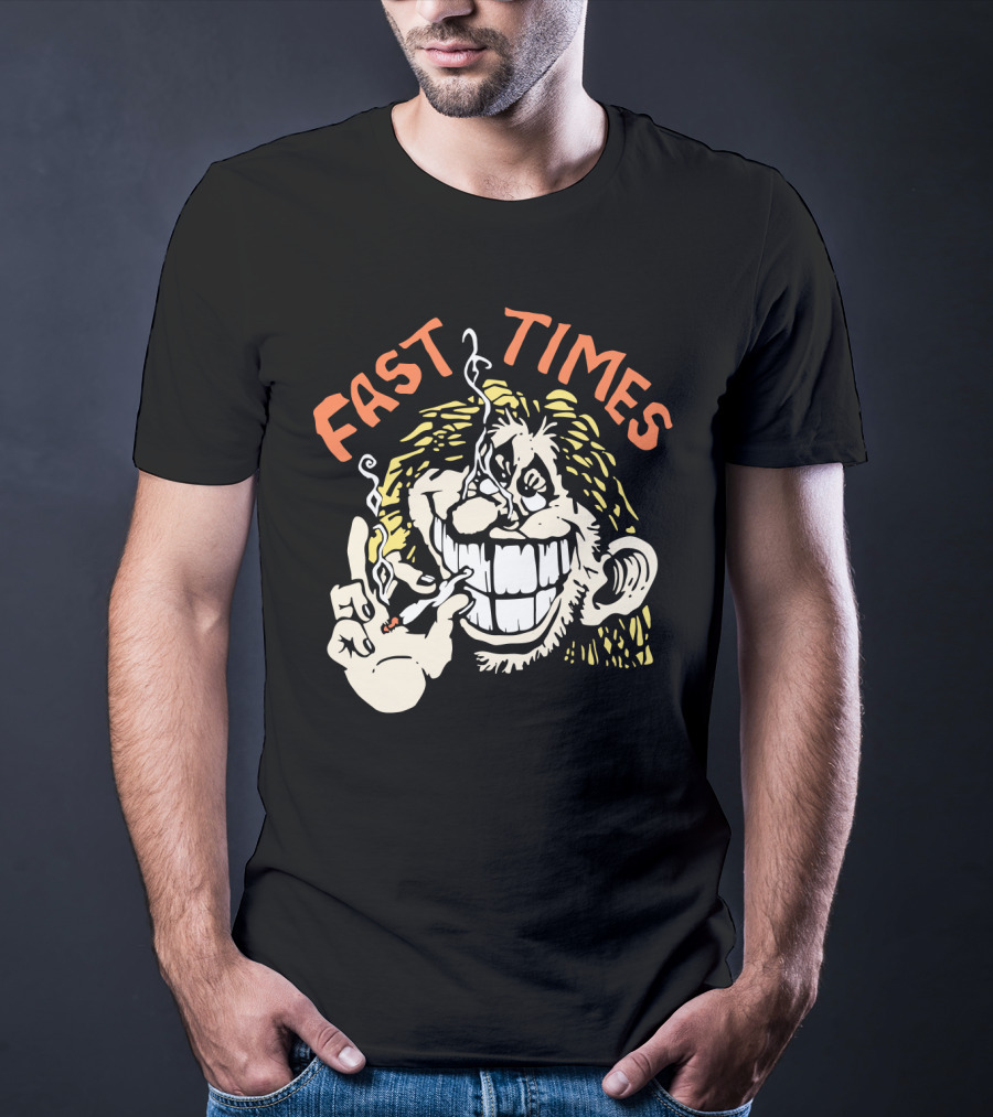 Fast Times Cheech And Chong Style Smoking Cartoon T-Shirt