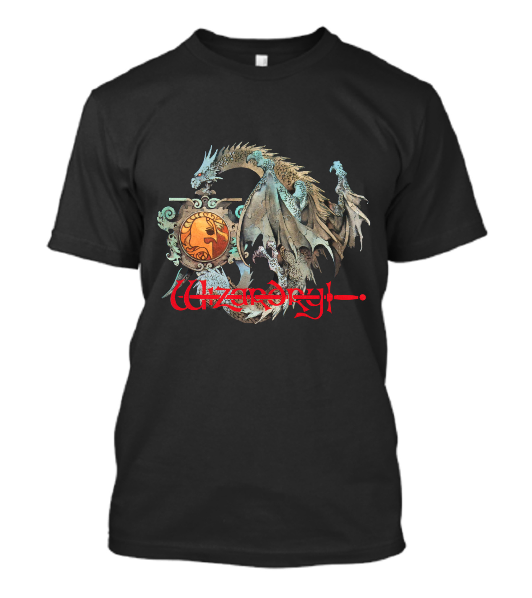 Wizardry Dragon Fantasy Crest T-Shirt