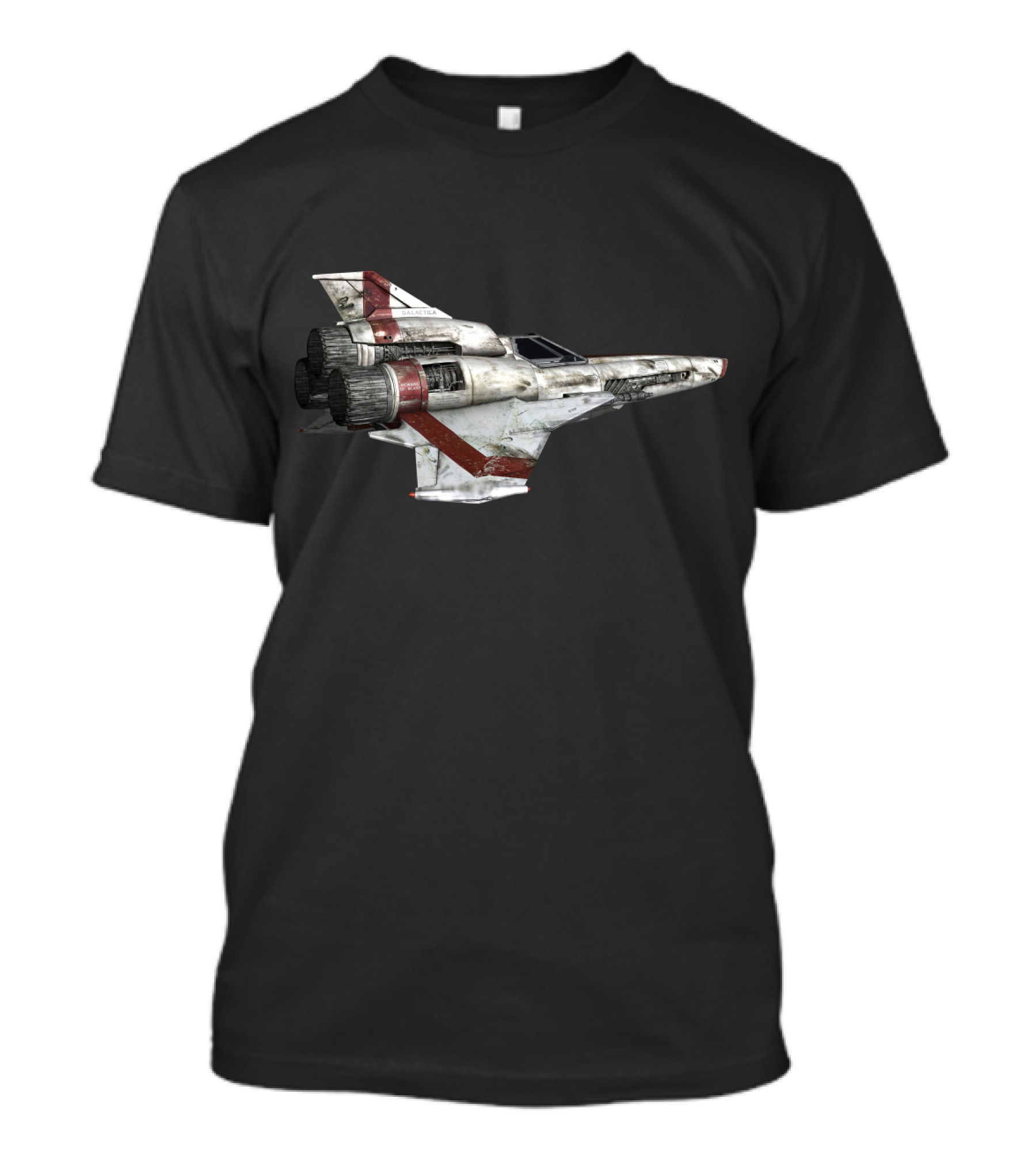 Battlestar Galactica Viper Mark Spacecraft Detailed Image T-Shirt
