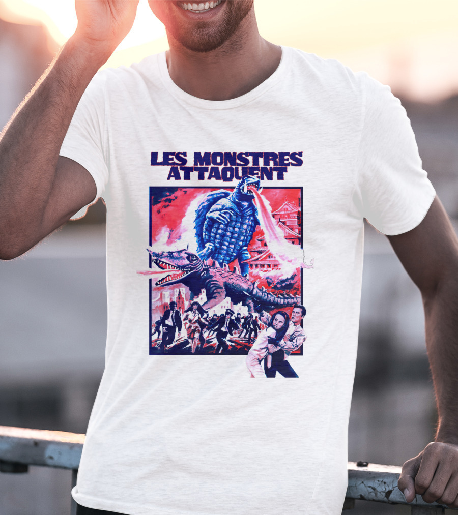 Les Monstres Attaquent Gamera French T-Shirt