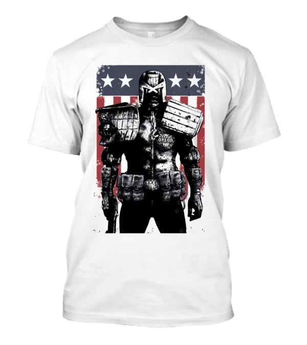 Judge Dredd Judgement Day Stars And Stripes Comic Hero T-Shirt