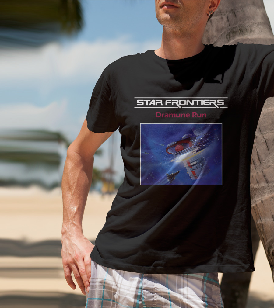Star Frontiers Dramune Run Space Adventure Scene T-Shirt