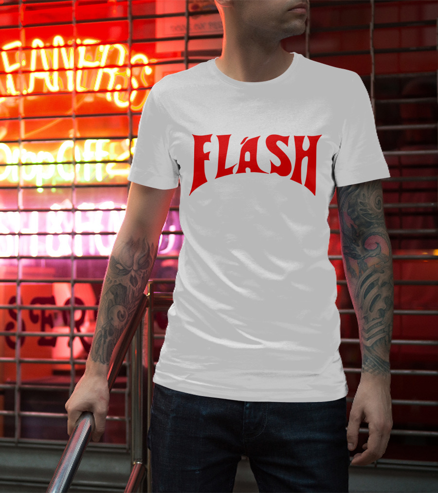 Flash Gordon Retro Style Typography Red T-Shirt