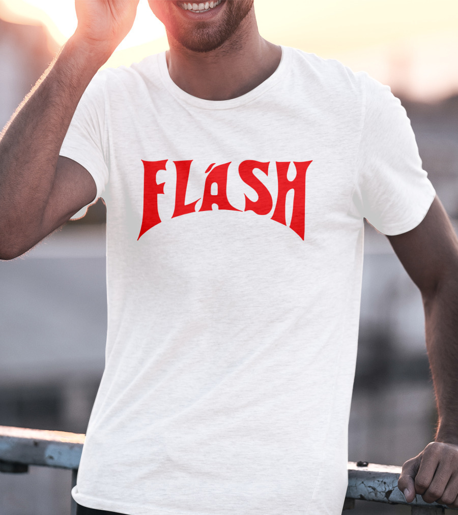 Flash Gordon Retro Style Typography Red T-Shirt