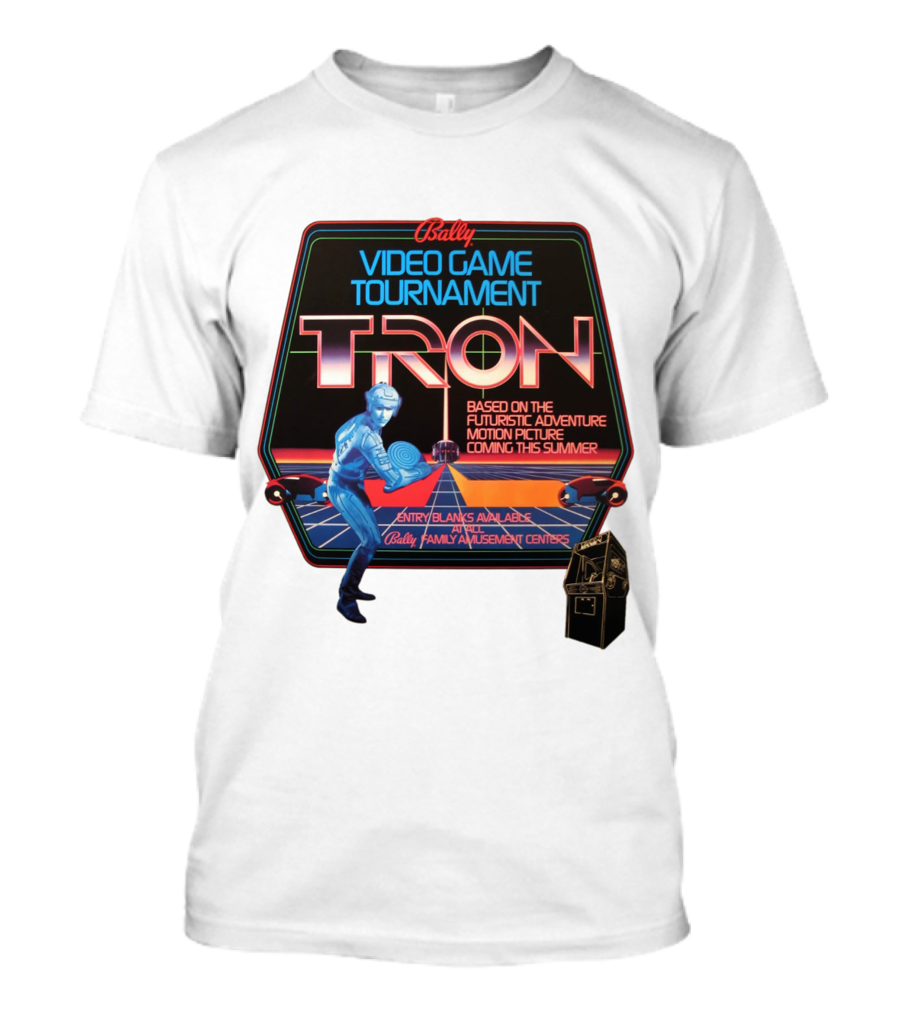 Bally Video Game Tournament Tron Based On The Futuristic Adventure Motion Picture Coming This Summer T-Shirt