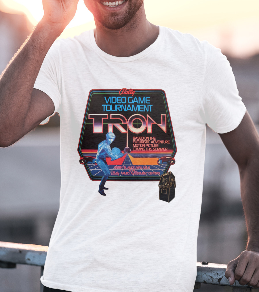 Bally Video Game Tournament Tron Based On The Futuristic Adventure Motion Picture Coming This Summer T-Shirt