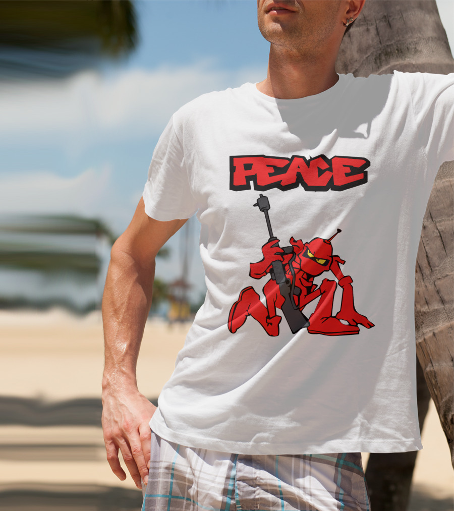 PEACE Ant Holding Rifle T-Shirt