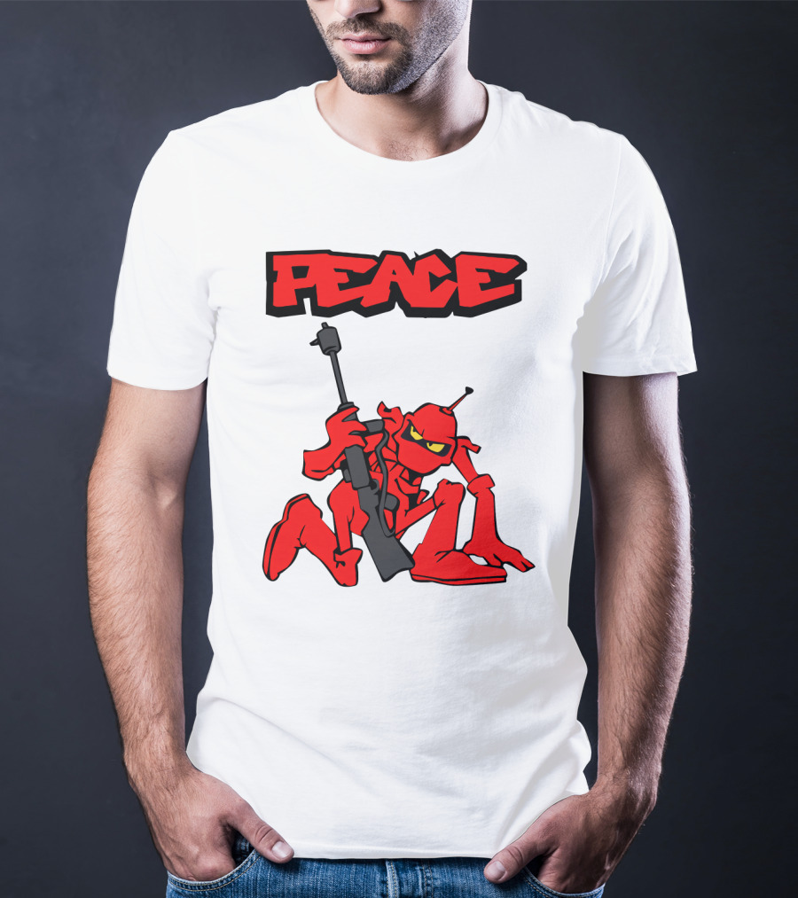 PEACE Ant Holding Rifle T-Shirt