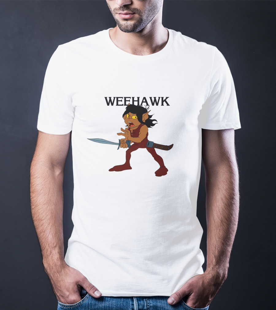 Weehawk Wizards Sword Wielding Animated Character T-Shirt