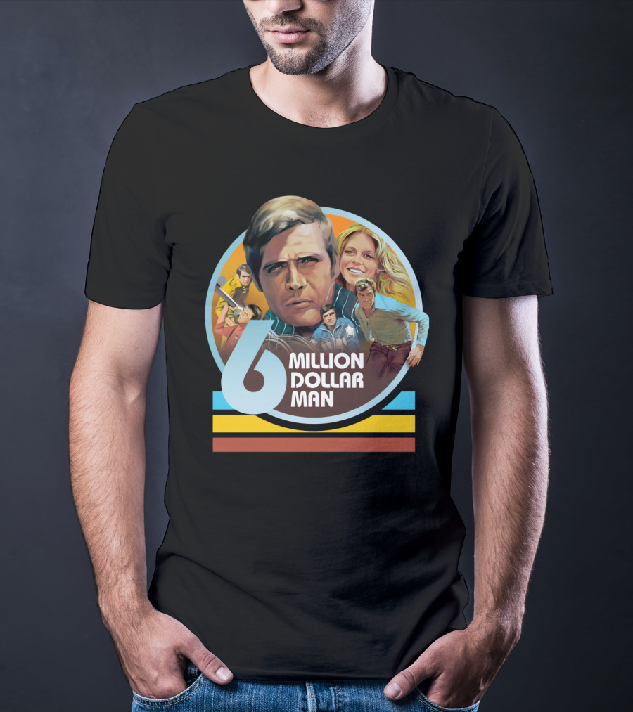 6 Million Dollar Man Retro Action Adventure Iconic Characters T-Shirt