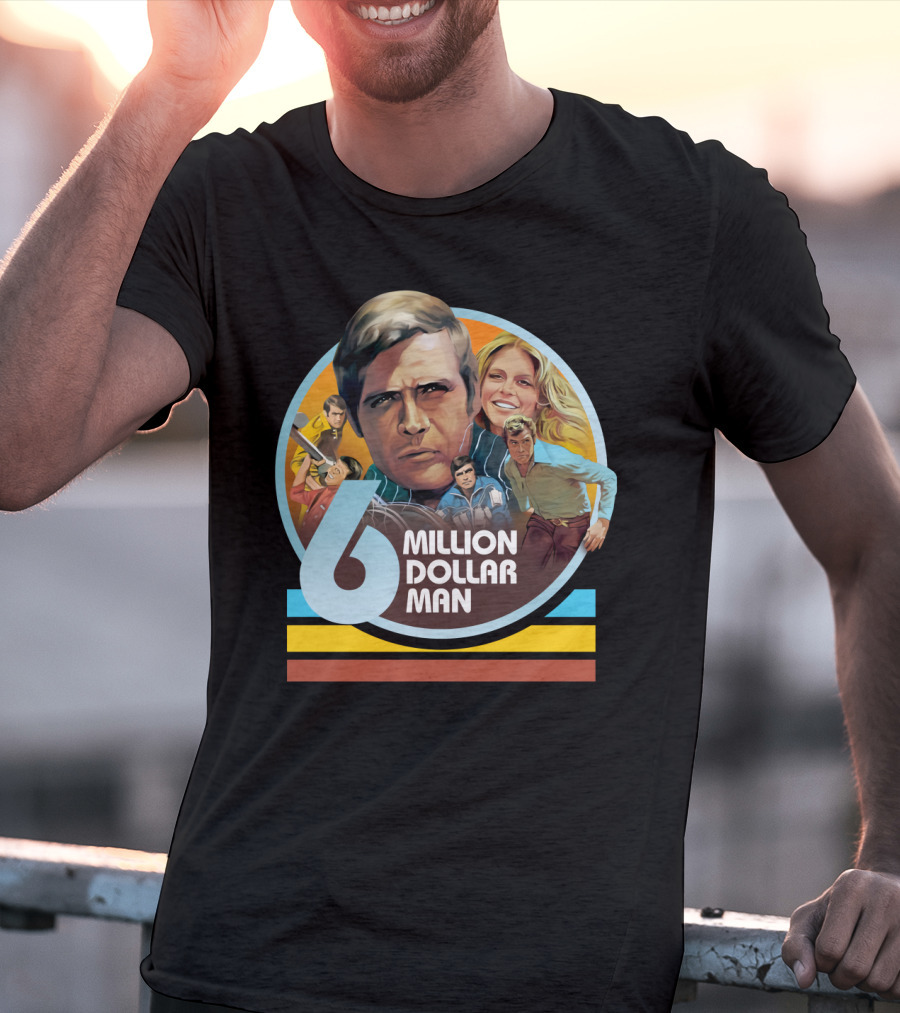 6 Million Dollar Man Retro Action Adventure Iconic Characters T-Shirt