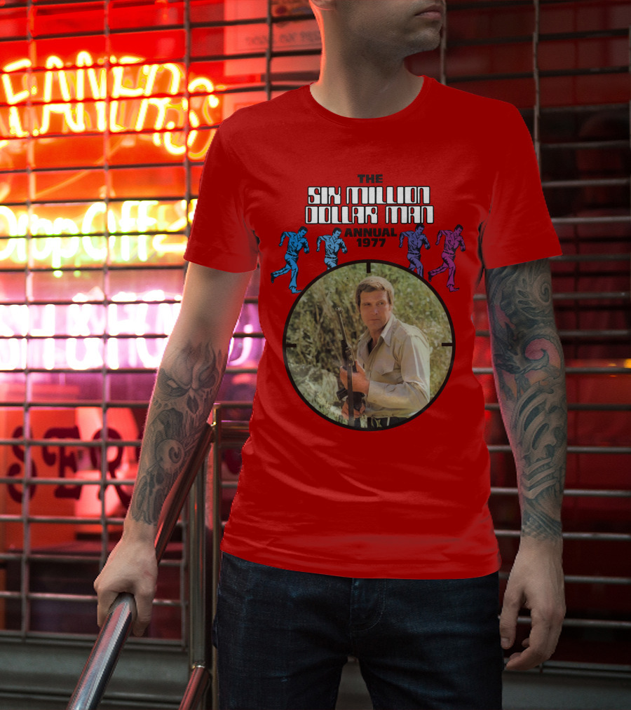 The Six Million Dollar Man Running Figures Annual 1977 T-Shirt