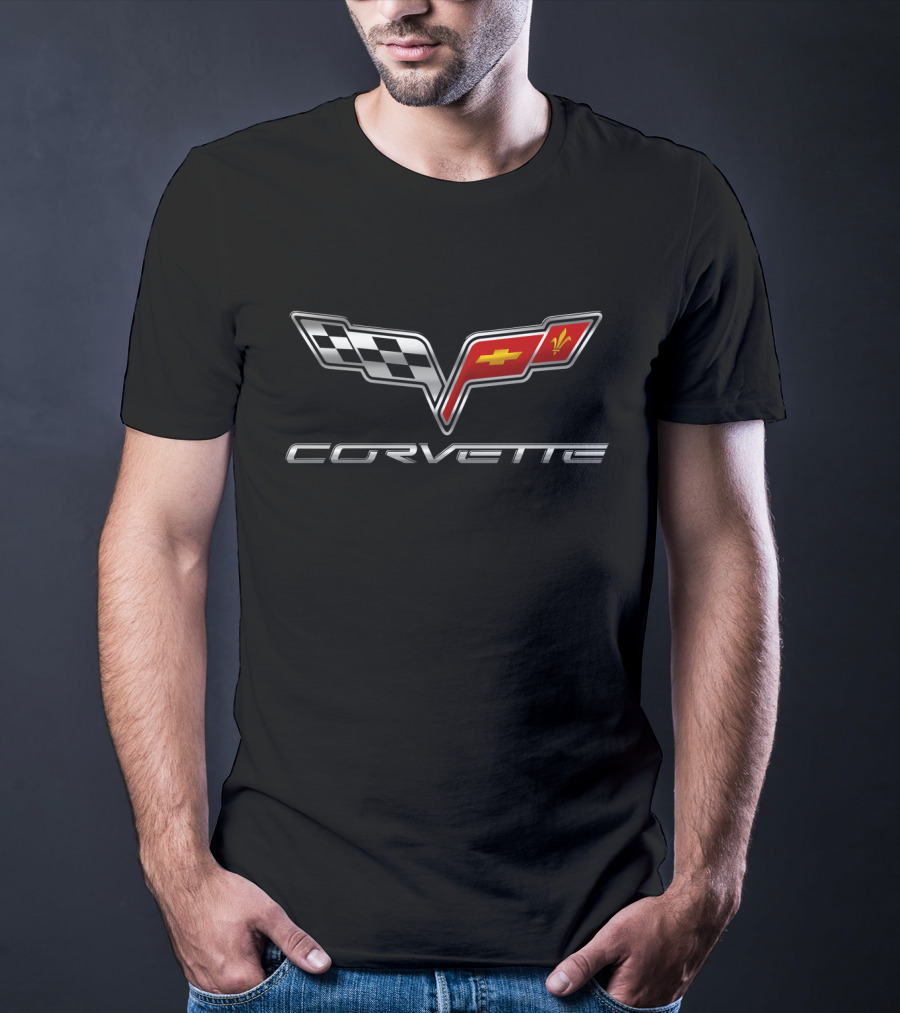 Corvette C2 Racing Flags Emblem T-Shirt
