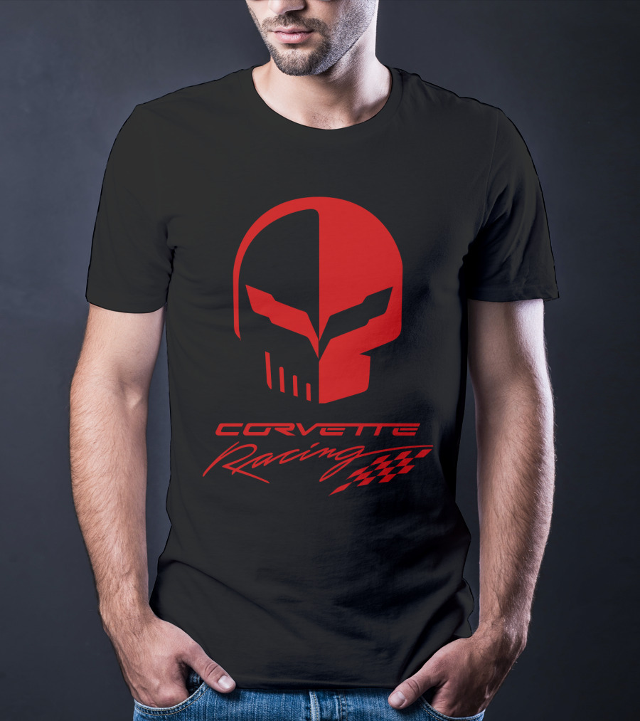 Corvette Racing Skull Red T-Shirt