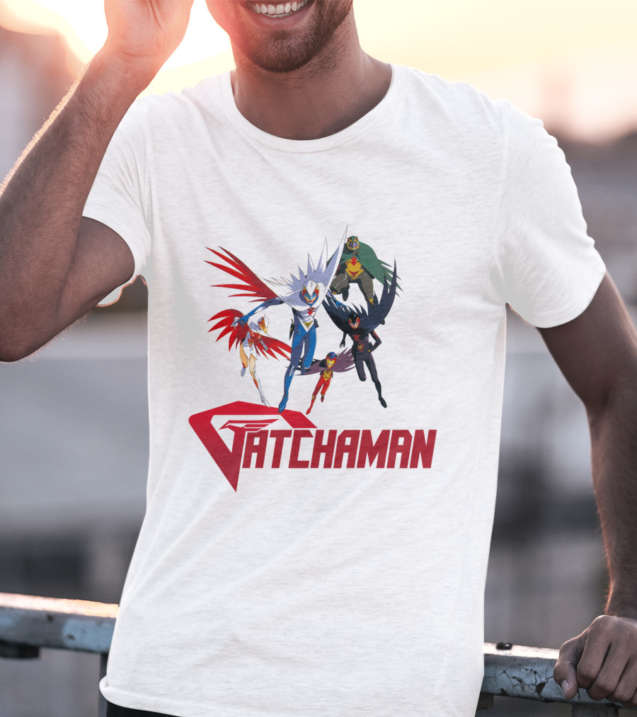 Battle Of The Planets Gatchaman Heroic Team Formation T-Shirt