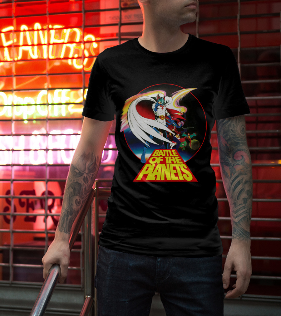 Battle Of The Planets 80s G-Force Team Astronauts And Planets T-Shirt