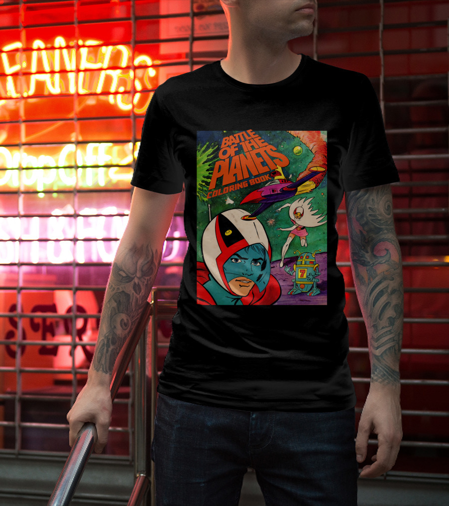 Battle Of The Planets Coloring Book Space Adventure Galaxy Team 7 Robot T-Shirt