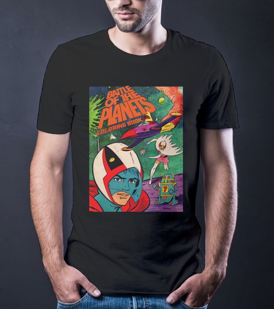 Battle Of The Planets Coloring Book Space Adventure Galaxy Team 7 Robot T-Shirt