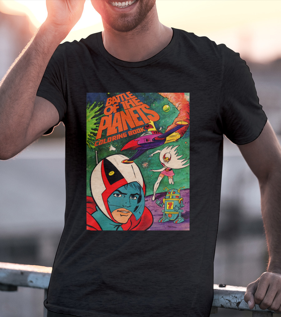 Battle Of The Planets Coloring Book Space Adventure Galaxy Team 7 Robot T-Shirt