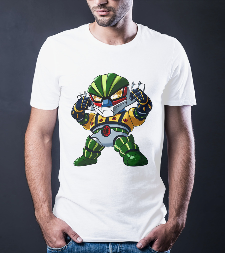 Jeeg SD Robot Anime Character Bold And Colorful Pose T-Shirt