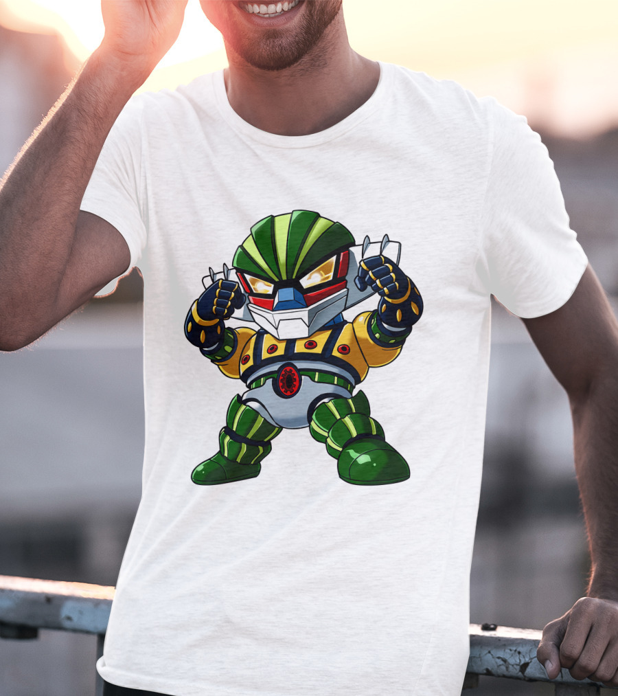 Jeeg SD Robot Anime Character Bold And Colorful Pose T-Shirt