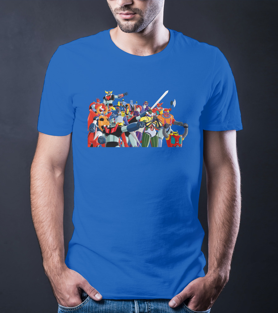 Nagai's Super Robot Heroes Collection Mazinger Getter Robo Grendizer T-Shirt