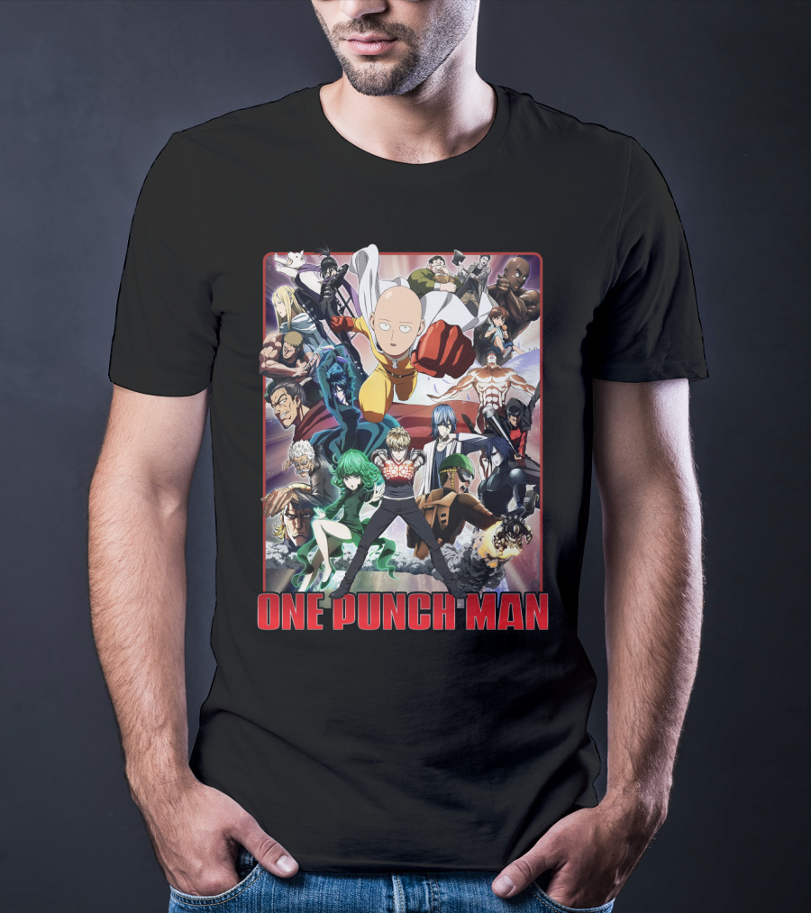 One Punch Man Cast Of Characters Ensemble T-Shirt