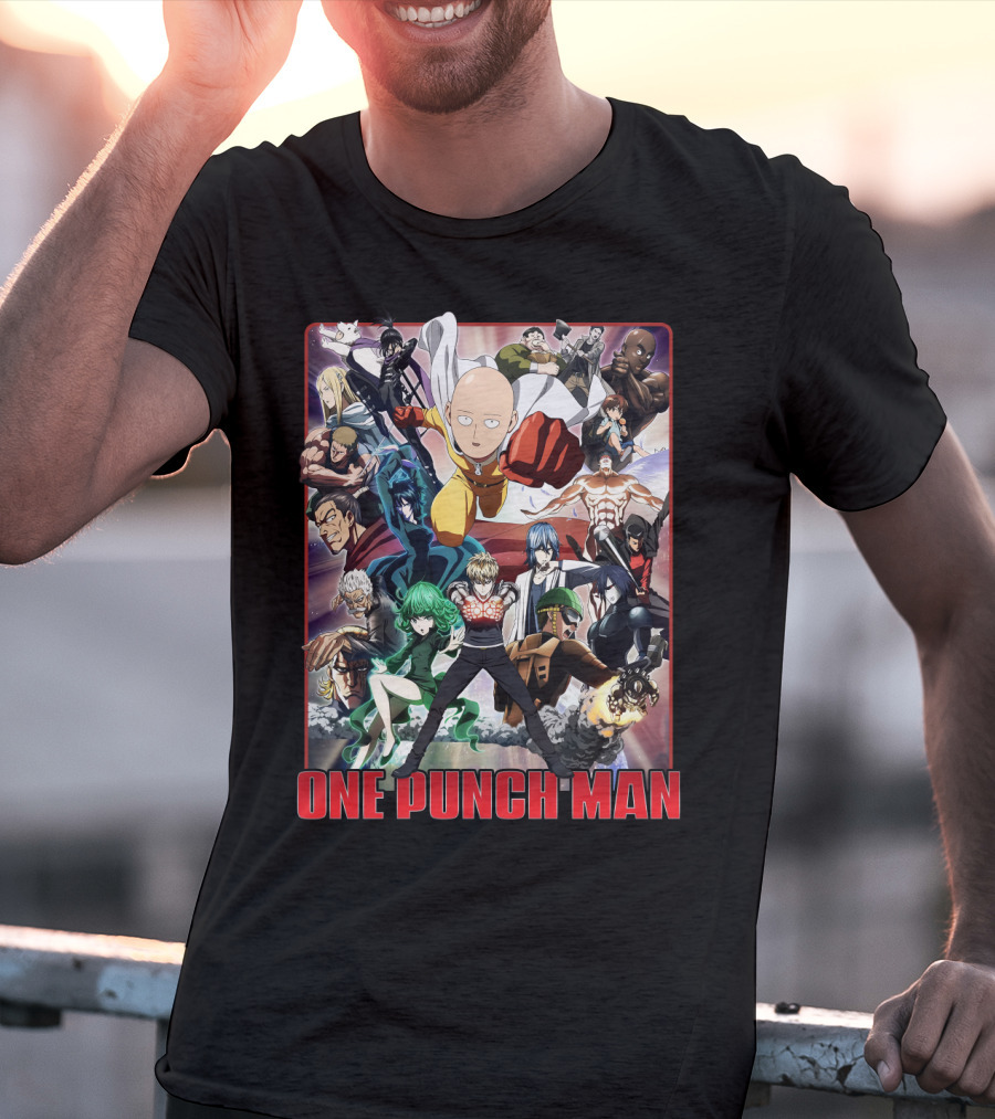One Punch Man Cast Of Characters Ensemble T-Shirt