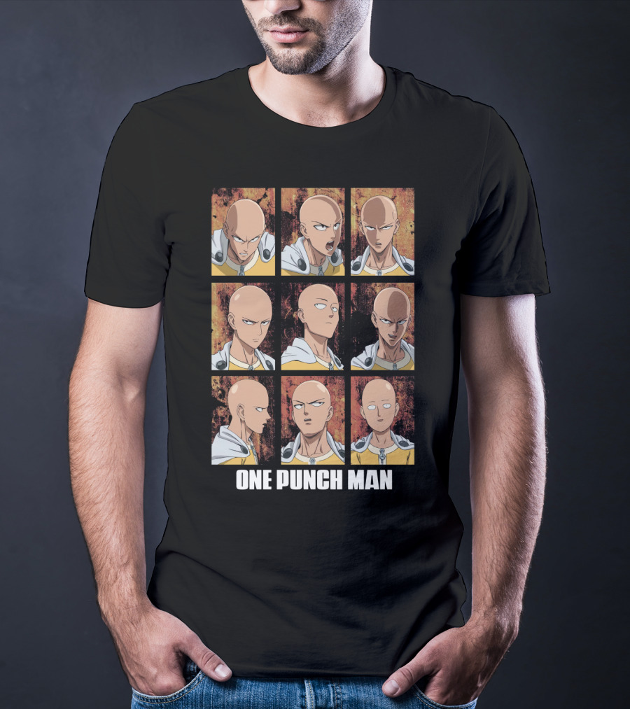 One Punch Man Saitama Nine Expressions T-Shirt