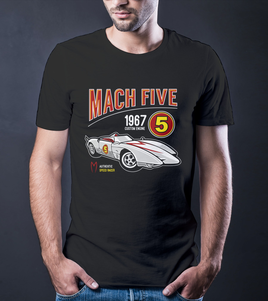 Mach Five 1967 Custom Engine Authentic Speed Racer T-Shirt