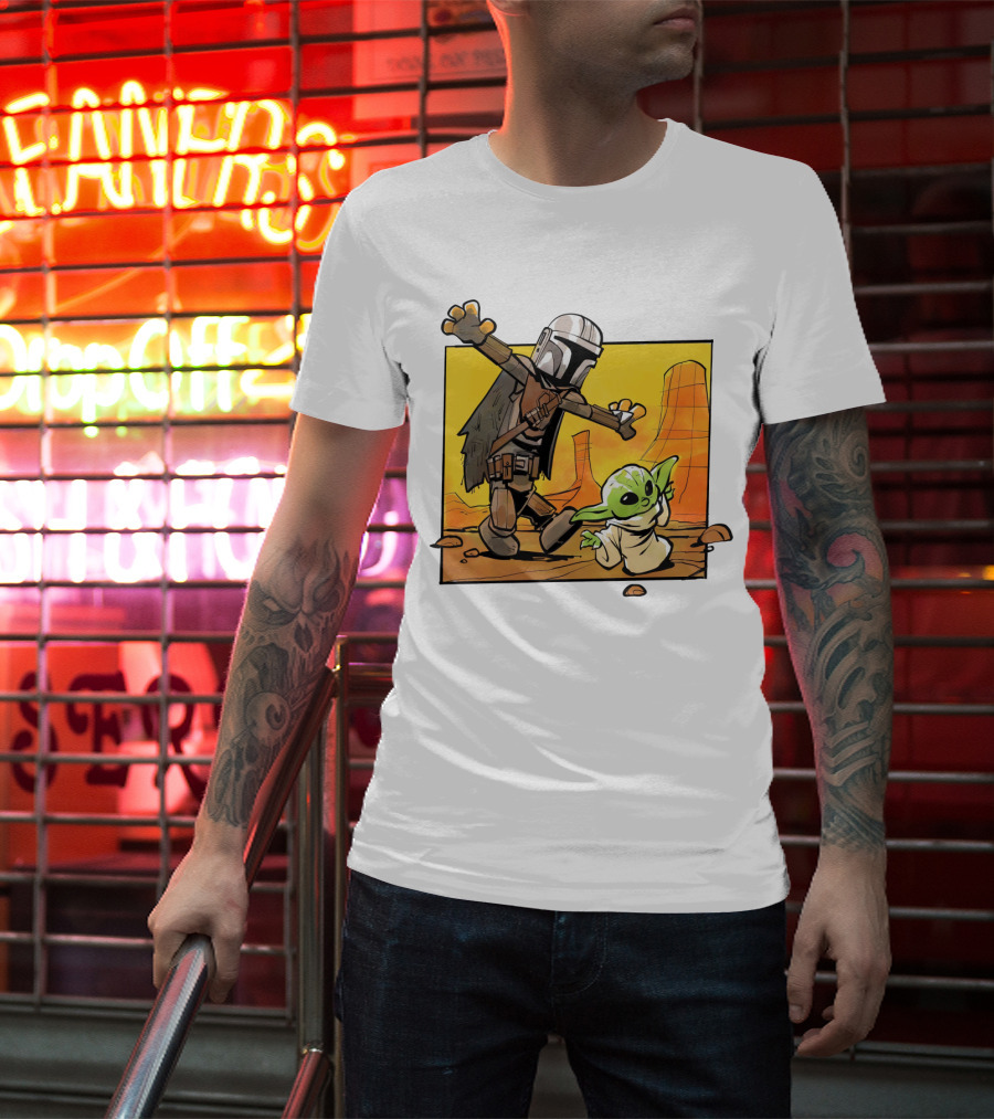 The Mandalorian And Grogu Desert Adventure Baby Yoda T-Shirt