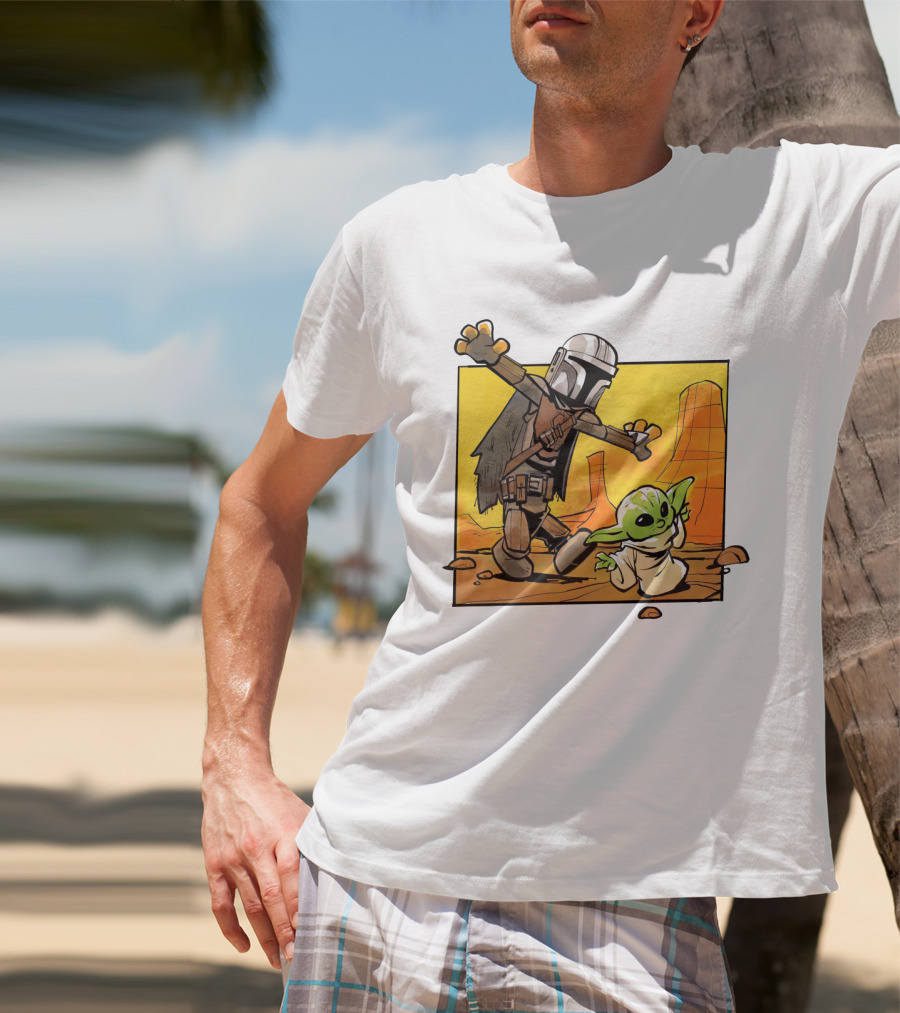 The Mandalorian And Grogu Desert Adventure Baby Yoda T-Shirt