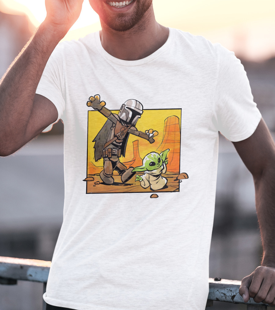 The Mandalorian And Grogu Desert Adventure Baby Yoda T-Shirt