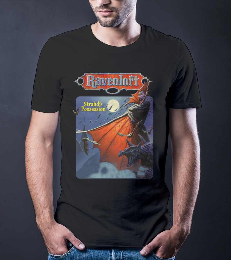 Ravenloft Strahd's Possession Vampire Moon Bats Wings Gargoyle T-Shirt