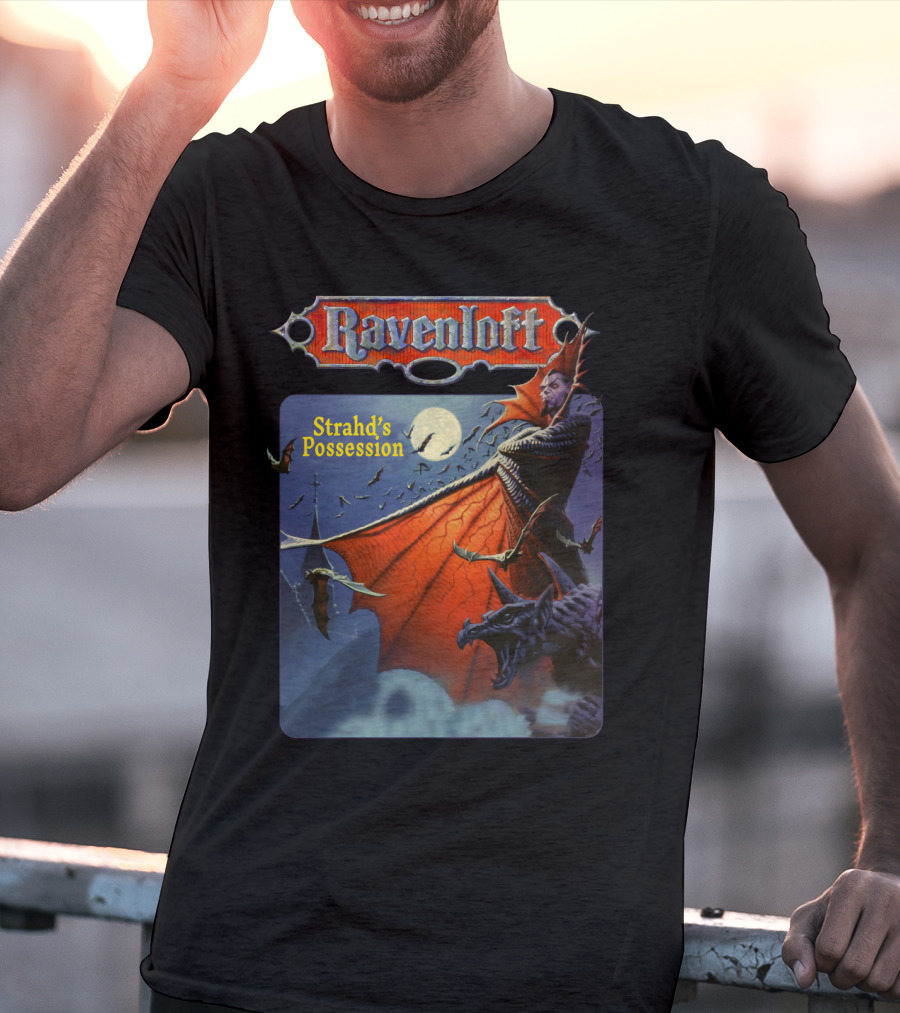 Ravenloft Strahd's Possession Vampire Moon Bats Wings Gargoyle T-Shirt