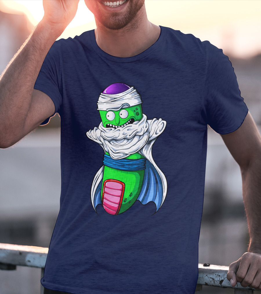 Rick And Morty Pickle Rick Meets Dragon Ball Z Fusion T-Shirt
