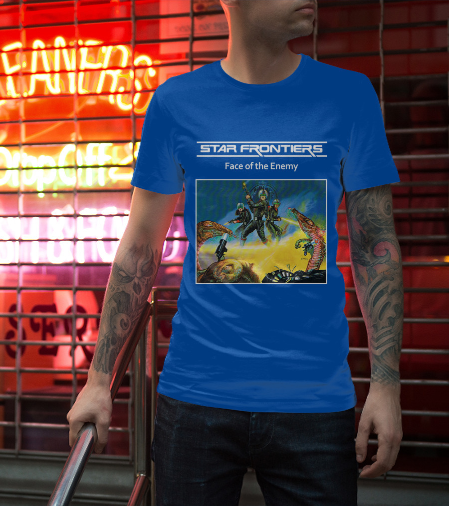 Star Frontiers Face Of The Enemy Alien Battle Scene T-Shirt