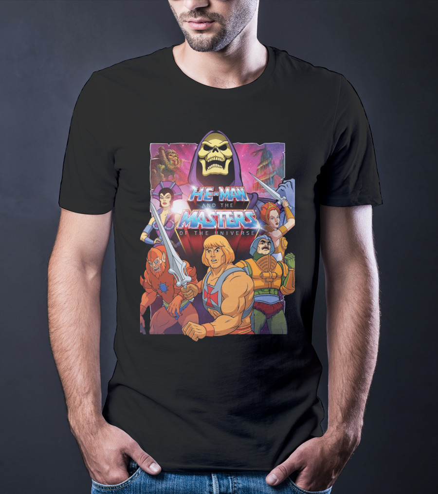 He-Man And The Masters Of The Universe Classic Characters And Skeletor T-Shirt