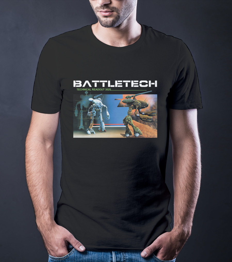 BattleTech Technical Readout 3025 Mech Warrior Robots Duel Scene T-Shirt