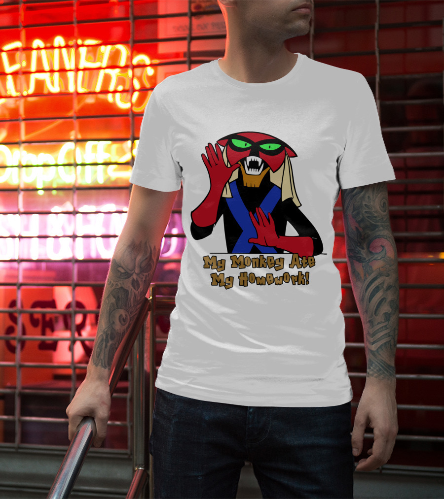 Space Ghost Brak My Monkey Ate My Homework T-Shirt
