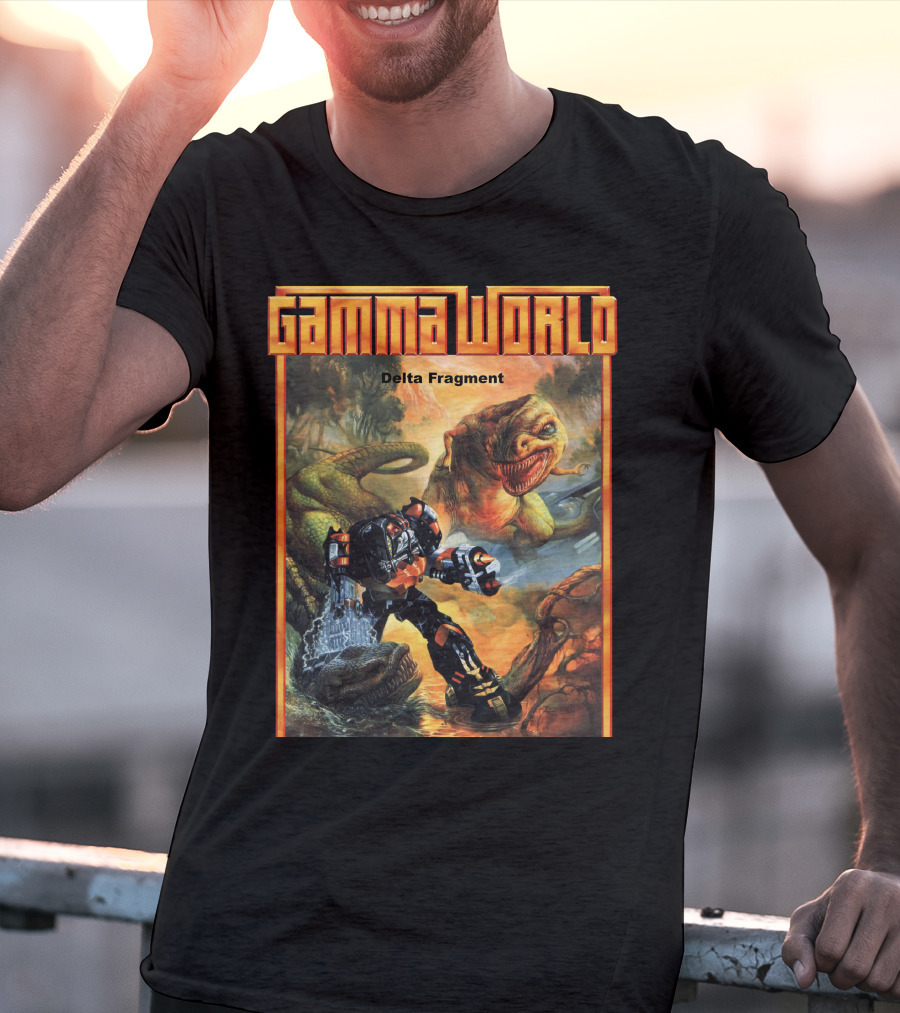 Gamma World Delta Fragment Mech Battle Dinosaur Display T-Shirt
